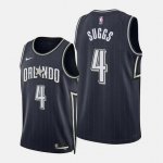 Maillot de Basket #4 Suggs Orlando Magic 2023-24 city Marine Imprimé